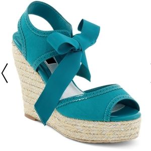 Teal White house black market everly espad…